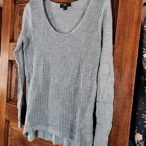 Mossimo Supply Co. Light Gray Scoop Neck Sweater